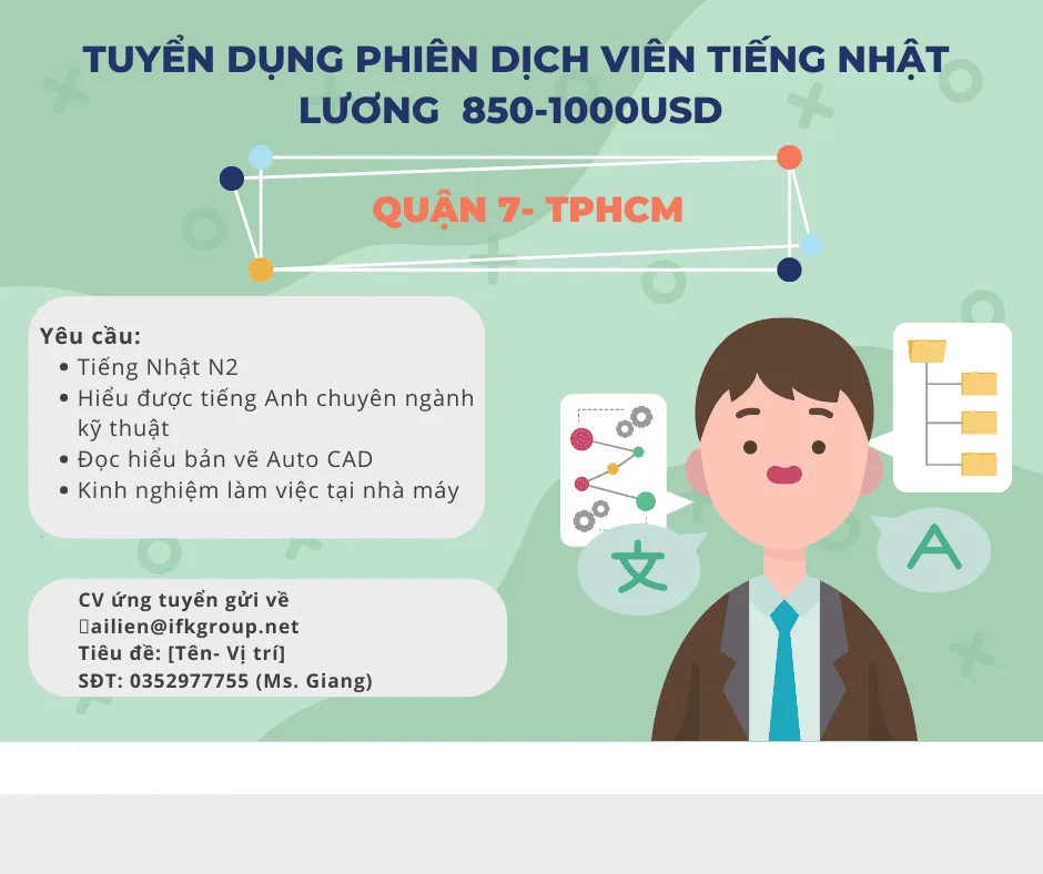 QUẬN 7 HỒ CHÍ MINH - TUYỂN DỤNG PHIÊN DỊCH VIÊN TIẾNG NHẬT